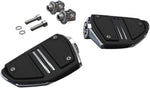 Ciro Twin Rail Foot Rests With Male Mounts For Harley Davidson FLDE 1750 ABS 2018-2020 - Black/Chrome