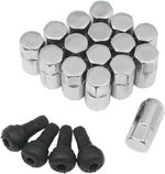 Moose Racing Replacement ATV/UTV Wheel Lug Nuts with Valve Stems For Arctic Cat Textron 250 2X4 1999-2002 - Chrome/Silver