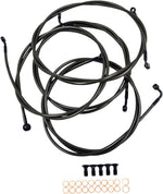 LA Choppers Standard Midnight Braided Handlebar Cable/Brake Hose Kit For Harley Davidson FLHR 1690 ABS 2014-2015 30.5 cm - 35.5 cm (12" - 14") - Black/Clear-Coated