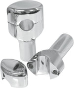 LA Choppers Hefty Smooth Handlebar Risers for 1-1/4" Handlebars For Suzuki C 50 2005-2025 76.2 mm (3") - Chrome