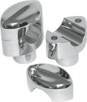 LA Choppers Hefty Smooth Handlebar Risers for 1-1/4" Handlebars For Suzuki C 50 2005-2025 38.1 mm (1-1/2") - Chrome
