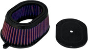 K&N High Flow Air Filter For Kawasaki KLR650 1987-2003 - Black Red