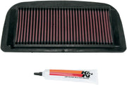 K&N High Flow Air Filter For Yamaha YZF-R1 1000 2002-2003 - Black Red