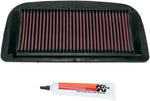 K&N High Flow Air Filter For Yamaha YZF-R1 1000 2002-2003 - Black Red