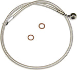 Magnum Shielding Designer Series ABS-Specific Brake Hose Kit For Harley Davidson FLHR 1584 2009 Front Upper 38 cm (15") - Chrome Sterling Chromite® II
