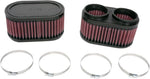 K&N Clamp On Air Filters For Yamaha FZR 750 R 1989-1992 - Black Red