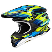Shoei VFX-WR 06 Sparkle TC-3 Motocross Helmet - Black/Blue/Yellow