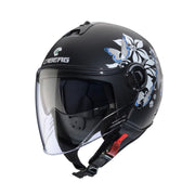 Caberg Riviera V4X Mia Matt Black White Grey Light Blue Helmet