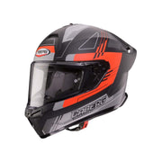 Caberg Roxter Colt Full Face Motorcycle Helmet - Matt Black/Red Fluro/Grey