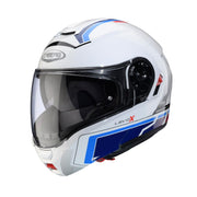 Caberg Levo X Elite Flip Front Motorcycle Helmet - White/Red/Blue/Light Blue