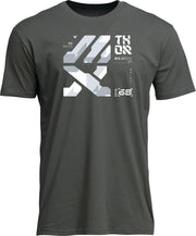 Thor Mens Adult Forge T-Shirt - Charcoal Light Blue White