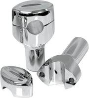 LA Choppers Hefty Straight Handlebar Risers for 1-1/4" Handlebars For Suzuki C 50 2005-2025 76.2 mm (3") - Chrome