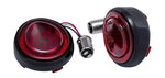 Ciro Fang Turn Signal Light Inserts For Harley Davidson FLFB 1750 ABS 2018-2020 Rear Black Red