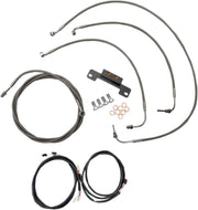 LA Choppers Complete Plug-and-Play Cable Kit For Harley Davidson FLHR 1750 2017-2019 38 cm - 43 cm (15" - 17") - Clear-Coated
