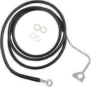 Drag Specialties Extended Length Vinyl Brake Hose Kit For Harley Davidson FLHR 1690 ABS 2014-2016 Front - Black