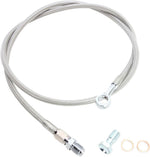 Parts Unlimited Extended Length Brake Hose For Polaris 340 2008 +15.2 cm - Silver