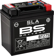 BS Battery SLA AGM Battery For Buell 1125 R 2009 - Black