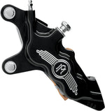 Performance Machine 6 Piston Differential-Bore Caliper For Harley Davidson FLHR 1450 2000-2003 Front Left - Black