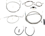 LA Choppers Handlebar Cable/Brake Hose Kit ABS For Harley Davidson FXDB 1584 2012-2013 30.5 cm - 35.5 cm (12" - 14") - Clear-Coated