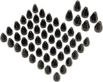 Ciro Engine Bolt Cover Caps For Harley Davidson FLHR 1450 1999-2006 Spike/Fluted - Black