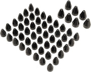 Ciro Engine Bolt Cover Caps For Harley Davidson FLHR 1450 1999-2006 Spike/Fluted - Black