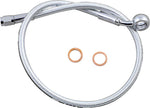 Magnum Shielding Alternate Length Brake Hose For Harley Davidson FXLRS 1868 2020-2021 56cm (22") - Chrome