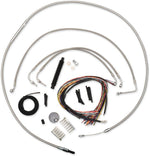 LA Choppers Handlebar Cable/Brake Hose Kit For Harley Davidson FLHR 1584 2008-2011 30.5 cm - 35.5 cm (12" - 14") - Clear-Coated