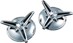 Kuryakyn Knock-Off Centre Caps For Harley Davidson FLHT 1750 2020 Rear - Chrome