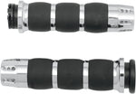 Avon Grips Gatlin Velvet Air Grips For Harley Davidson FLD 1690 2012-2013 - Black Chrome