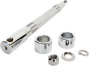 Drag Specialties Front Axle Kit For Harley Davidson FLHR 1450 2000-2003 Front - Chrome Silver