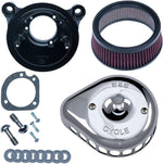 S&S Cycle Mini Teardrop Stealth Air Cleaner Kit For Harley Davidson FLD 1690 2012-2013 - Chrome