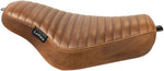 LE Pera Streaker Solo Seat For Harley Davidson XL1200C 2004-2020 Pleated - Brown