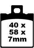 EBC SFA Series Organic Scooter Brake Pads For Keeway ARN 125 2006-2013 Front