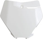 UFO Front Number Board For KTM SX125 2019-2022 - White