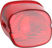 Drag Specialties Laydown Taillight Lens with No Tag Window For Harley Davidson FLD 1690 2012-2013 Rear - Red