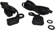 Drag Specialties LED Handlebar Marker Lights For Harley Davidson FLS 1690 2012-2014 Black Smoke