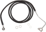 Drag Specialties Extended Length Vinyl Brake Hose Kit For Harley Davidson FLHR 1690 2016 Front - Black