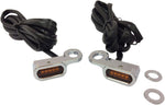 Drag Specialties LED Handlebar Marker Lights For Harley Davidson FLHTCU 1690 2014-2016 Chrome Amber
