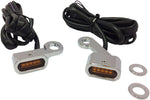 Drag Specialties LED Handlebar Marker Lights For Harley Davidson XL 1200 C 2014-2020 Chrome Amber