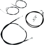 LA Choppers Standard Black Vinyl Handlebar Cable/Brake Hose Kit For Harley Davidson FLSTC1584 2007-2011 30.5 cm - 35.5 cm (12" - 14") - Black