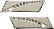 Accutronix Drilled Saddlebag Latch Covers For Harley Davidson FLHR 1340 1994-1998 - Silver