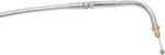 Magnum Shielding Polished Braided Throttle Idle Cable For Harley Davidson FLHR 1340 1996-1998 100.5 cm (39-1 2") - Silver