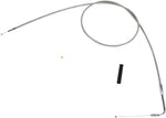 Drag Specialties Stainless Braided Throttle Cable For Harley Davidson FLD 1690 2012-2013 132 cm (52") - Silver Unfinished