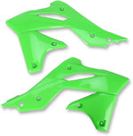 UFO Radiator Scoops For Kawasaki KXF250 2013-2016 - Green