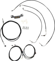 LA Choppers Complete Plug-and-Play Cable Kit For Harley Davidson FLH 1868 ABS 2021 Standard - Black/Clear-Coated