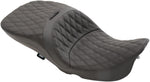 Drag Specialties Large Double Diamond Touring Seat For Harley Davidson FLHR 1340 1997-1998 - Black