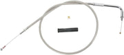 Drag Specialties Stainless Steel Braided Idle Cable For Harley Davidson XL 1200 C 1996-2003 76 cm (30") - Silver Unfinished