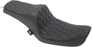 Drag Specialties Predator III Seat For Harley Davidson FXD 1340 1996-1998 Black Stitching Double Diamond - Black