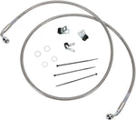 Drag Specialties Extended Length Stainless Steel Brake Hose Kit For Harley Davidson FLST 1450 Front