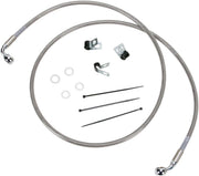 Drag Specialties Extended Length Stainless Steel Brake Hose Kit For Harley Davidson FLST 1450 Front